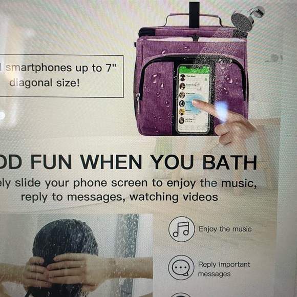 Bukere Purple Shower Caddy Tote Bag - Picture 2 of 5